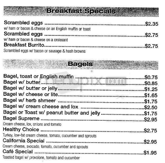 Front Door Cafe - San Francisco, CA menu_pic