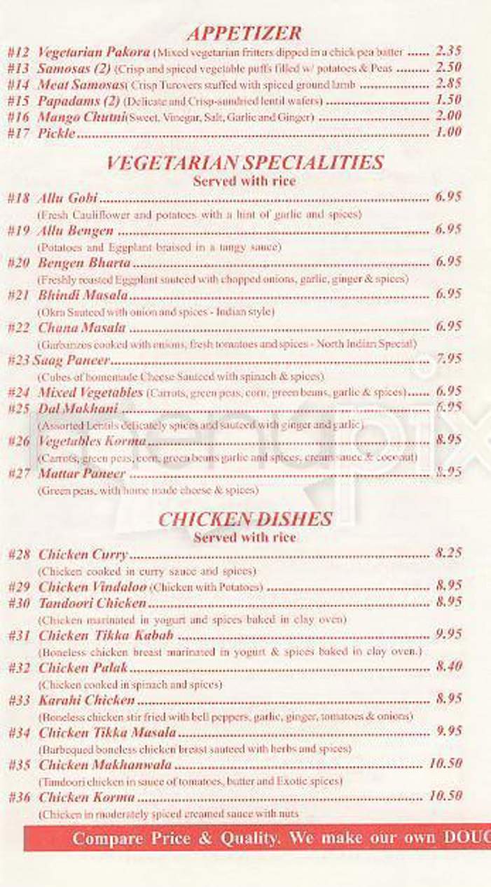 Golden Gate Indian and Pizza - San Francisco, CA menu_pic