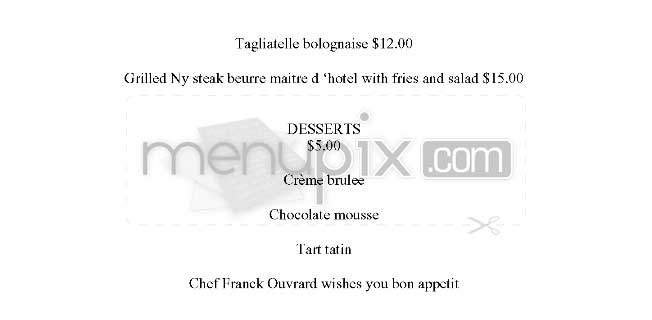 Garcon - San Francisco, CA menu_pic