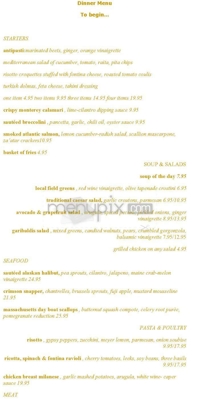 Garibaldi - San Francisco, CA menu_pic