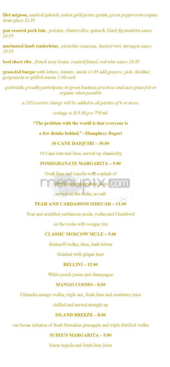 Garibaldi - San Francisco, CA menu_pic