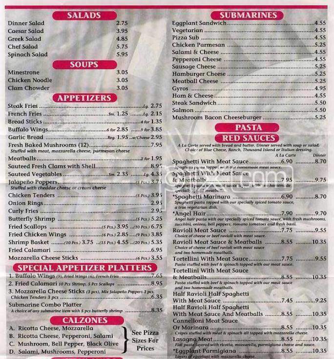 Geary Street Pizza - Bella Pizza - San Francisco, CA menu_pic