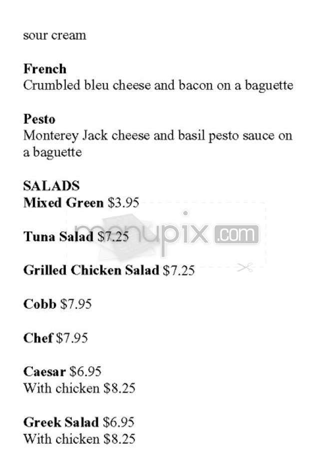 Grumpy's American Pub - San Francisco, CA menu_pic