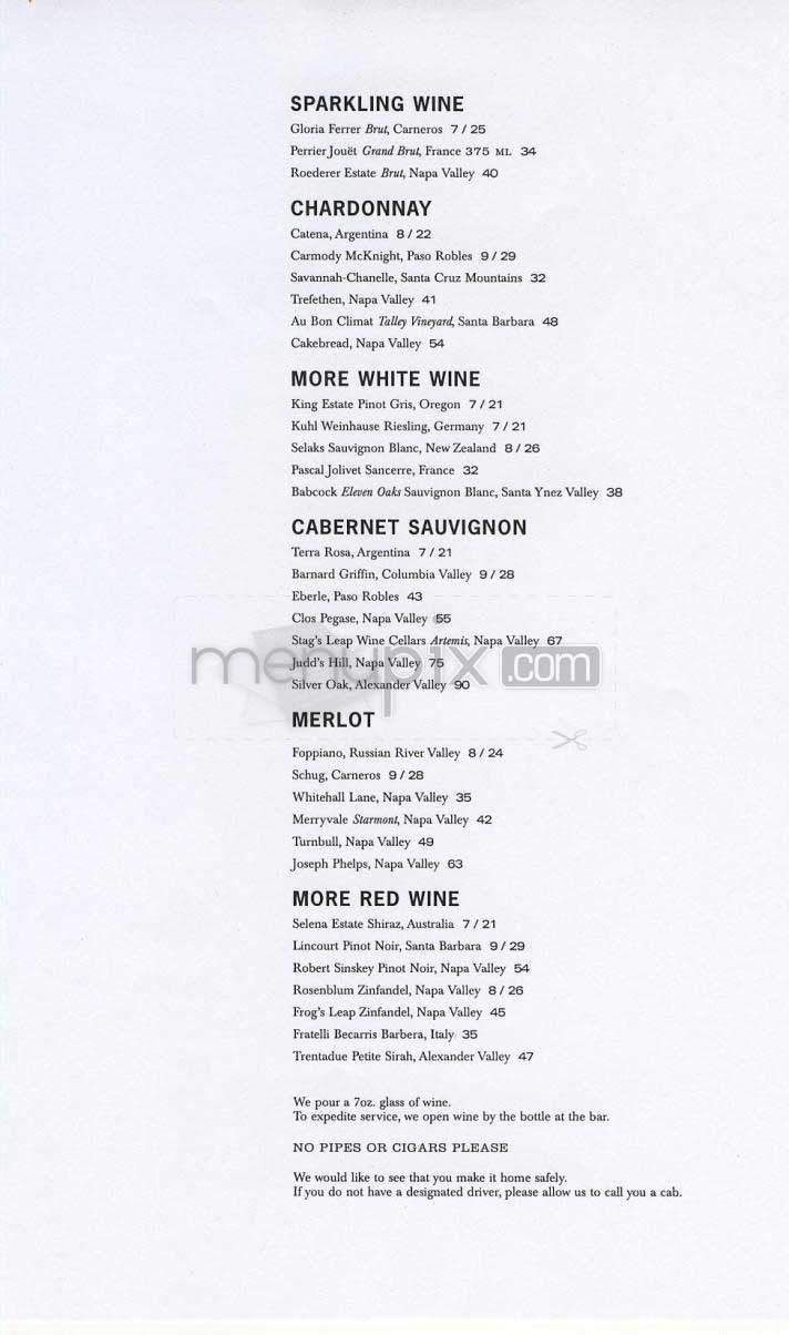 Houston's - San Francisco, CA menu_pic