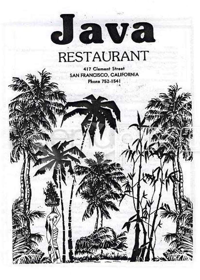 Java Restaurant - San Francisco, CA menu_pic