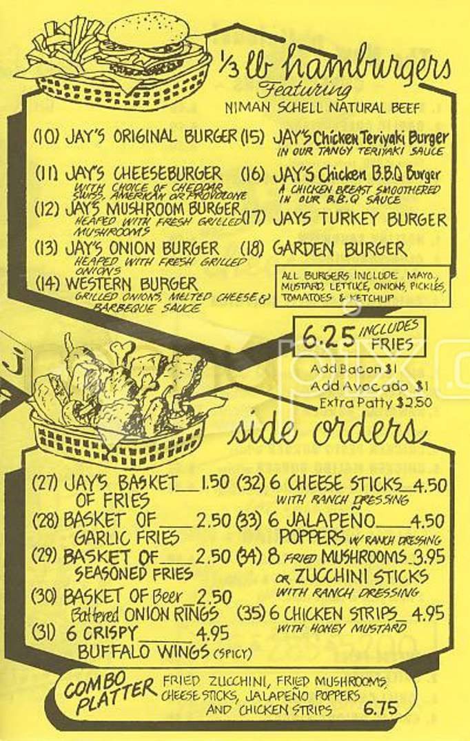 Jay's Cheesesteak - San Francisco, CA menu_pic