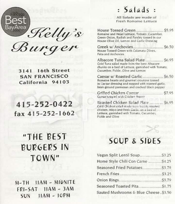 /100548/Kellys-Burgers-San-Francisco-CA - San Francisco, CA