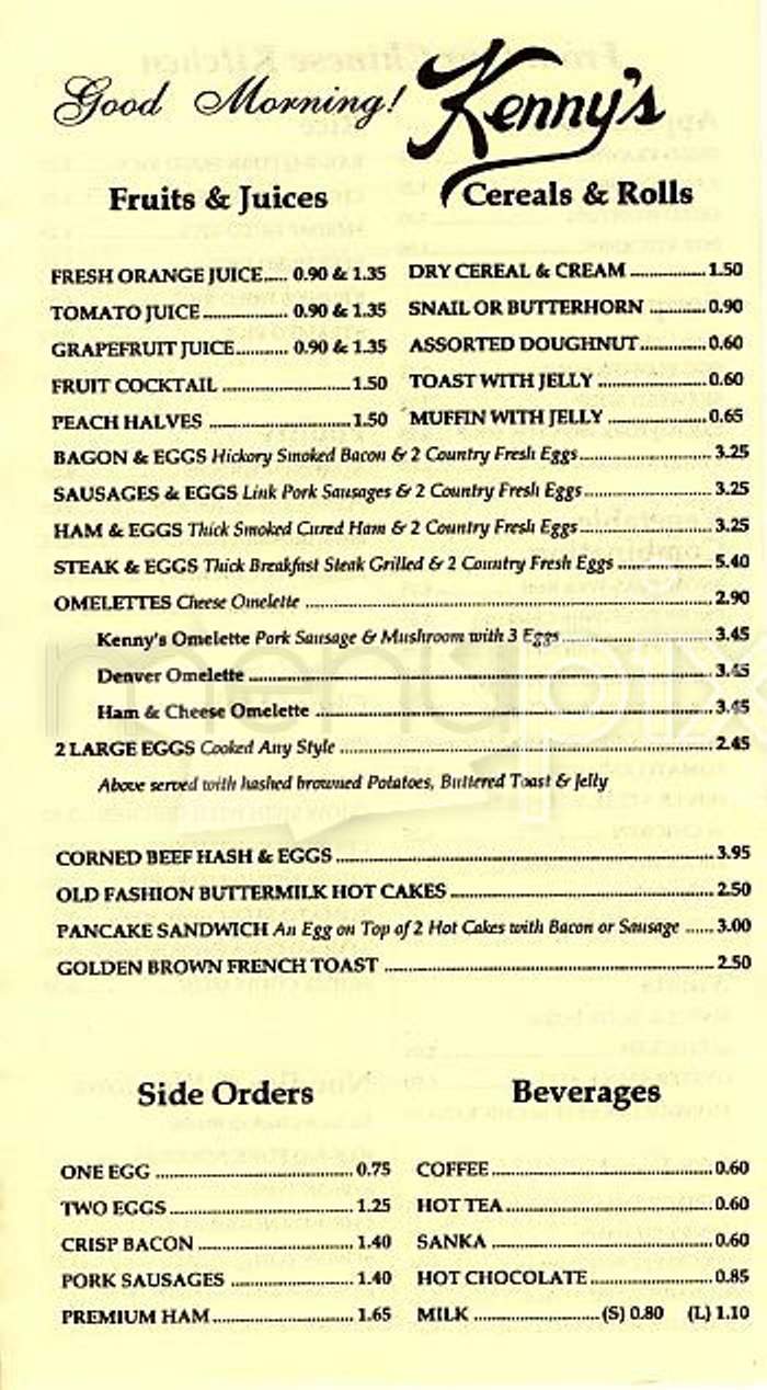 Kenny's Chinese & American - San Francisco, CA menu_pic