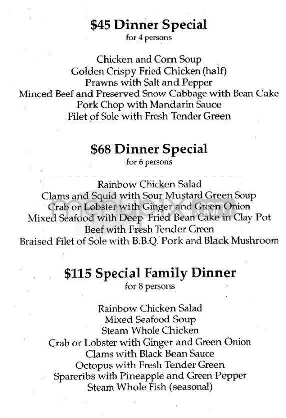 Kirin - San Francisco, CA menu_pic