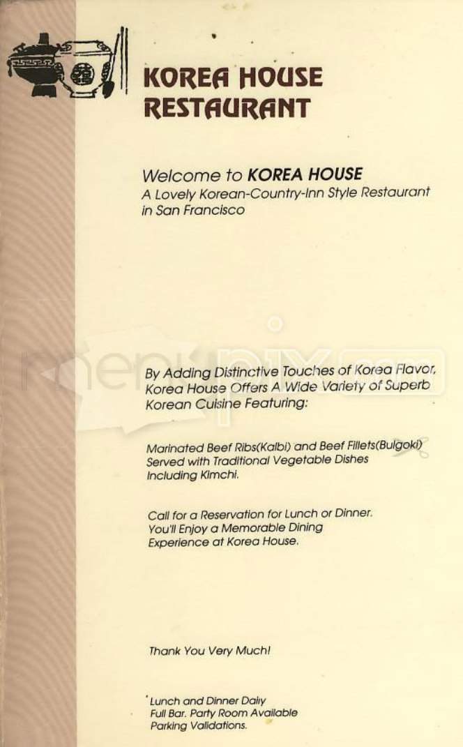/100580/Korea-House-San-Francisco-CA - San Francisco, CA