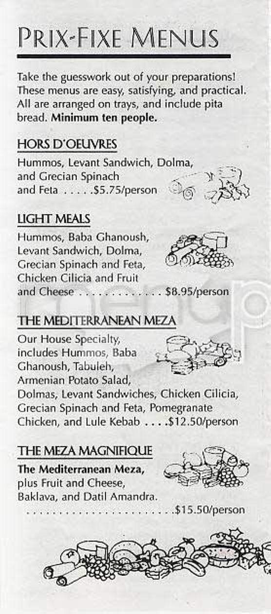 La Mediterranee - San Francisco, CA menu_pic