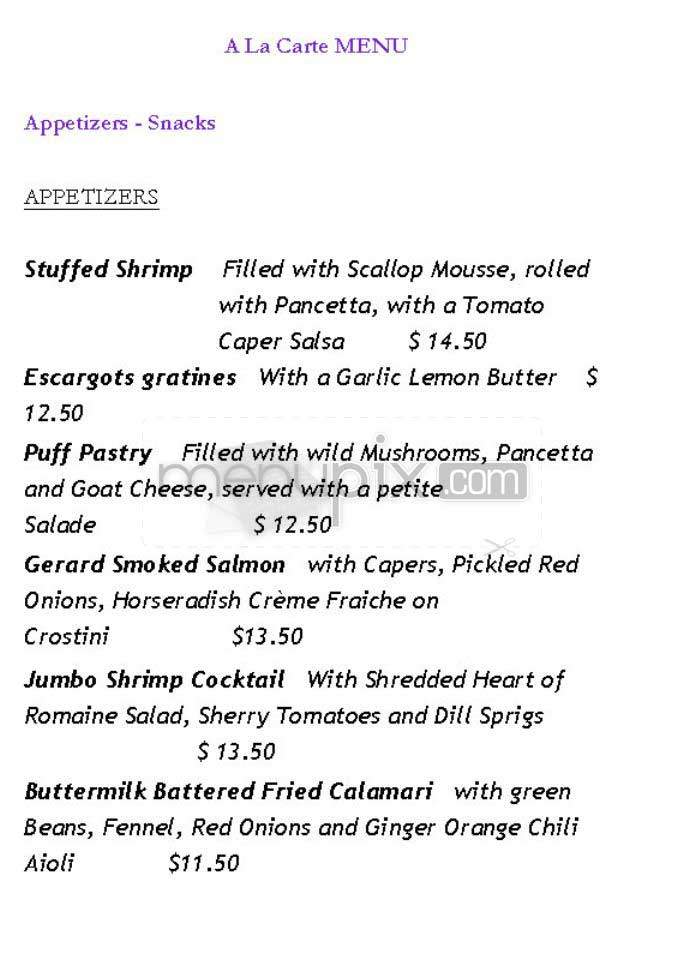 La Scene(Warwick Regis) - San Francisco, CA menu_pic