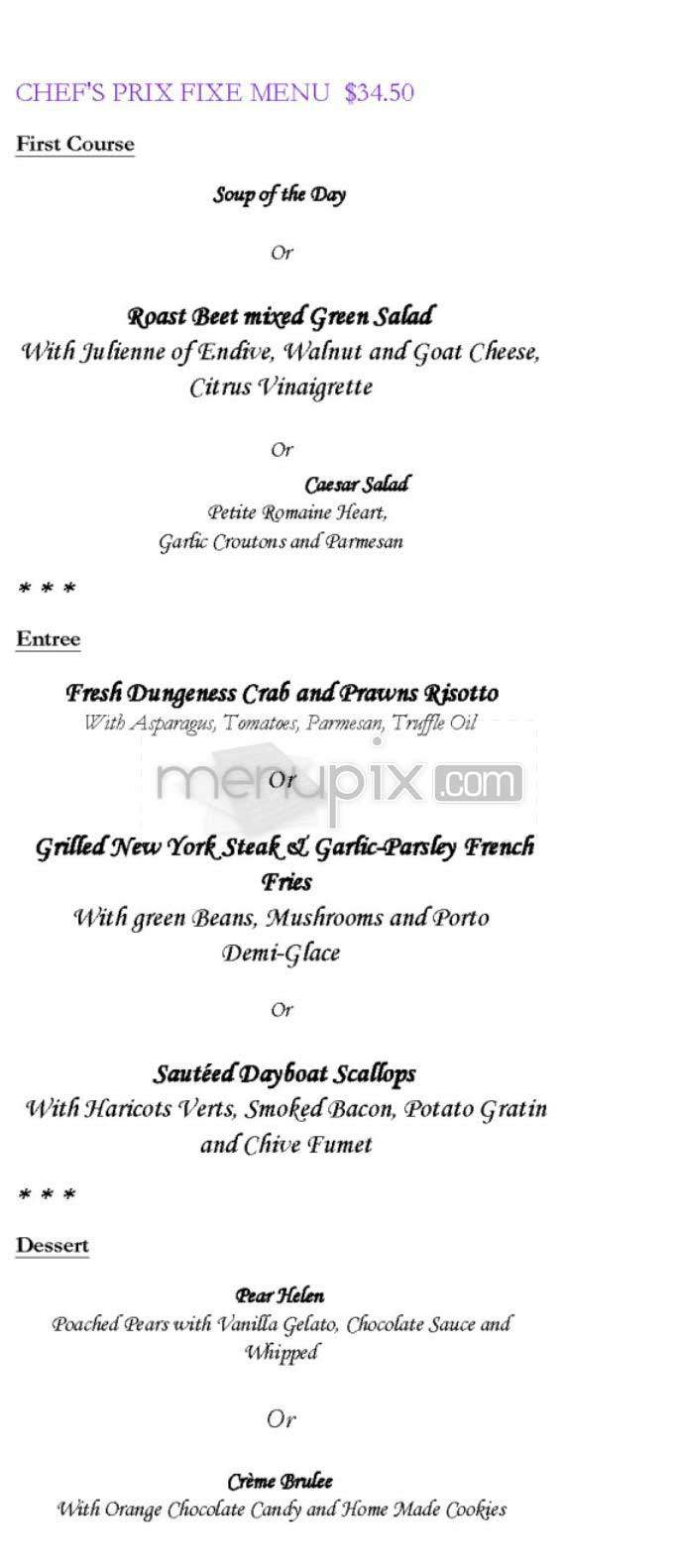 La Scene(Warwick Regis) - San Francisco, CA menu_pic