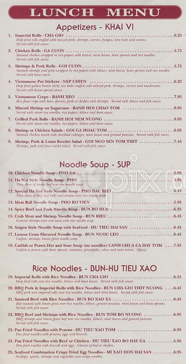 LaVie - San Francisco, CA menu_pic