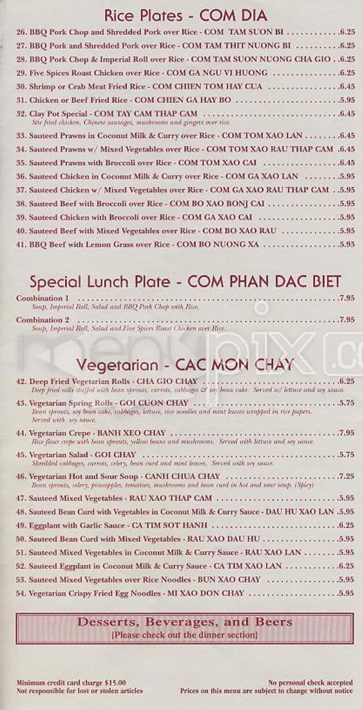 LaVie - San Francisco, CA menu_pic