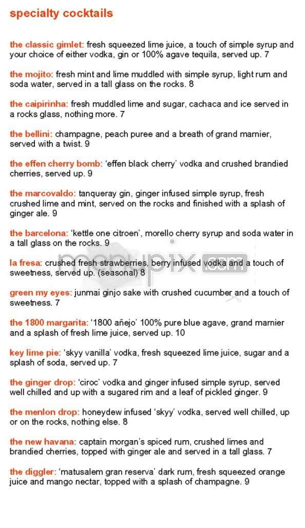 Levende - San Francisco, CA menu_pic