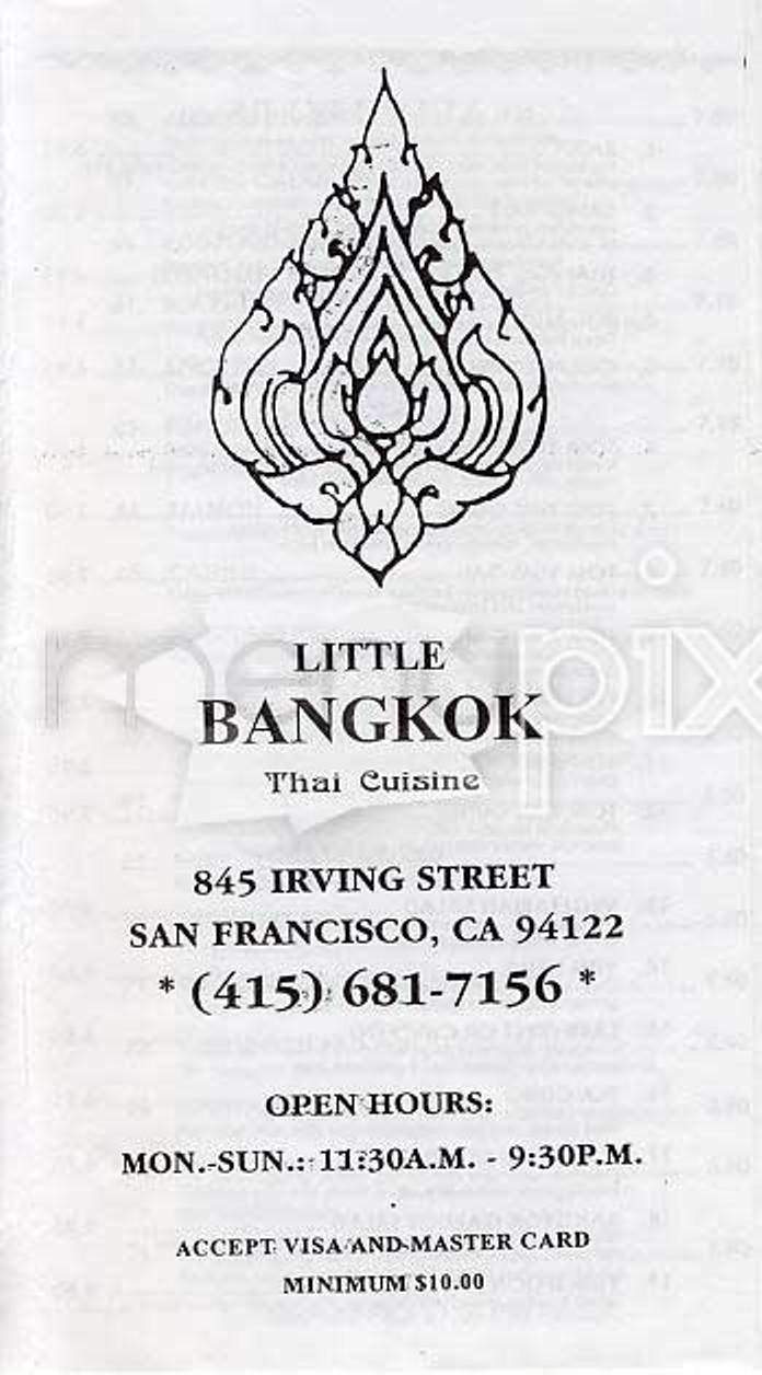 Little Bangkok - Rutland, VT menu_pic