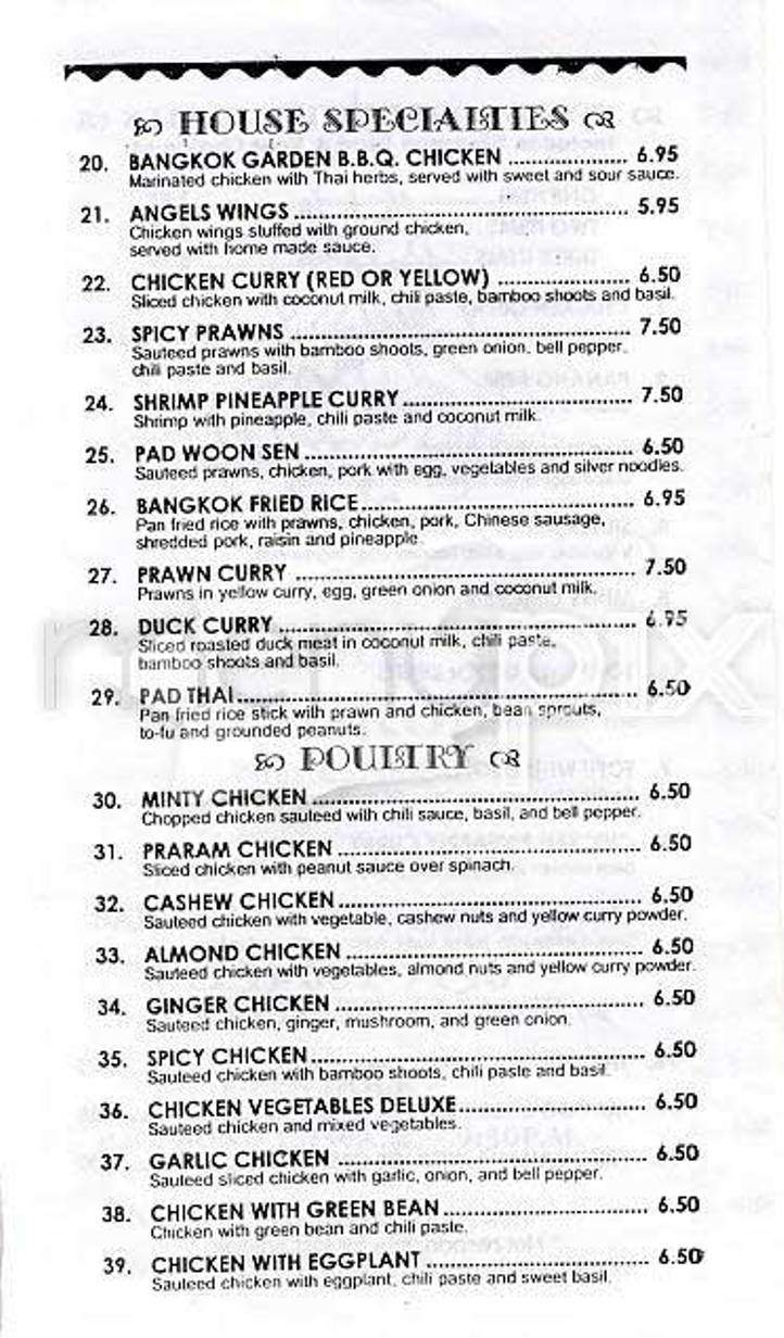 Little Bangkok - Rutland, VT menu_pic