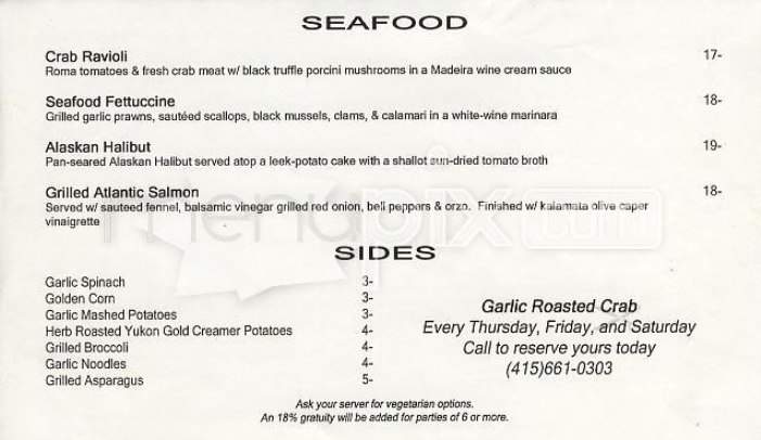 Lotus Steak & Seafood - San Francisco, CA menu_pic