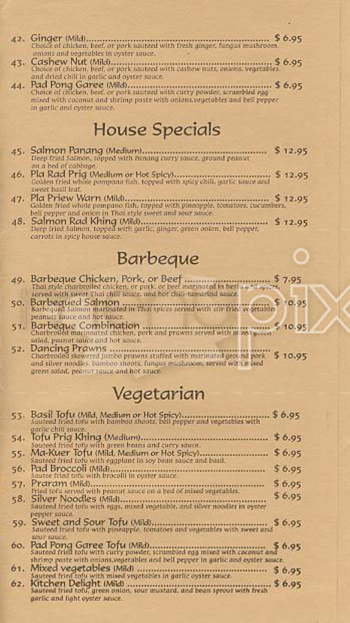 Mai Thai - Brooklyn, NY menu_pic