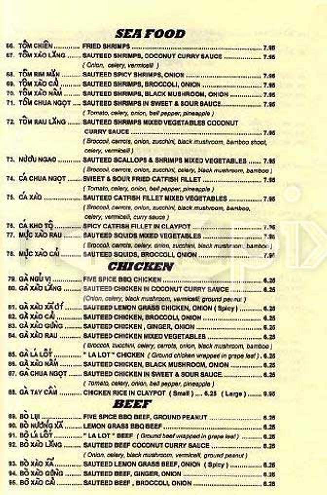 Mai's - San Francisco, CA menu_pic