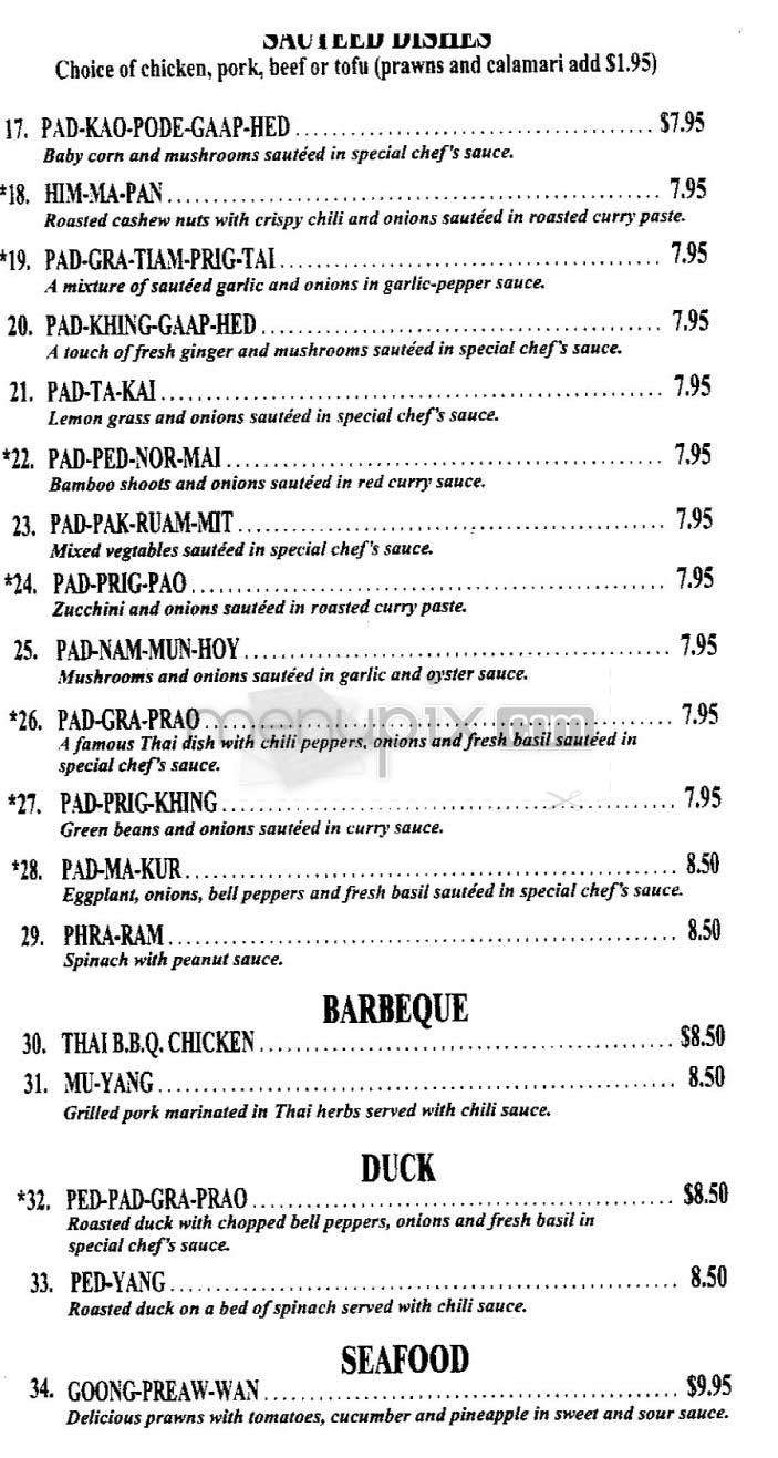 Manivanh Thai - San Francisco, CA menu_pic