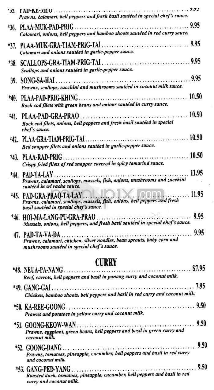 Manivanh Thai - San Francisco, CA menu_pic