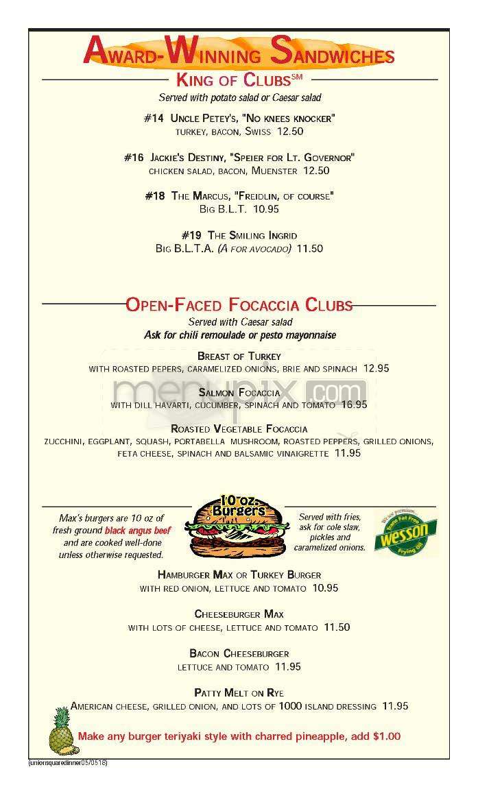 Max's - San Francisco, CA menu_pic