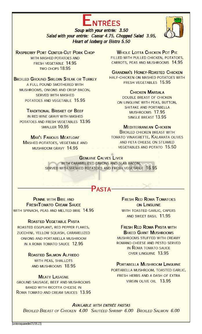 Max's - San Francisco, CA menu_pic