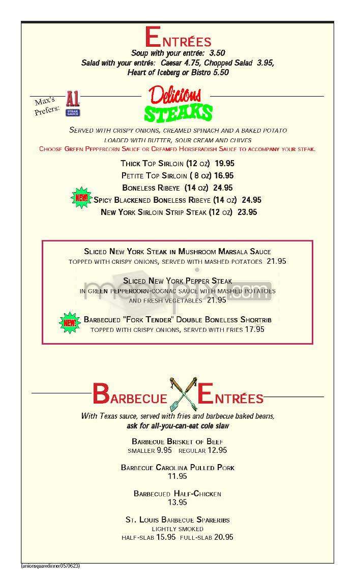 Max's - San Francisco, CA menu_pic