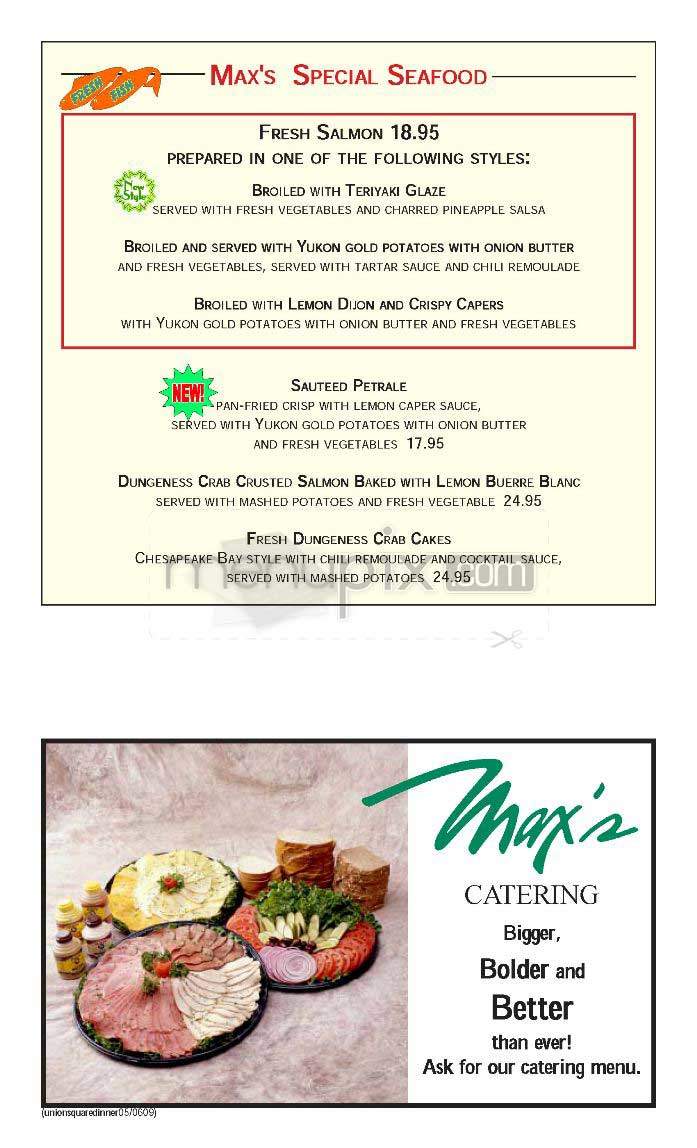 Max's - San Francisco, CA menu_pic