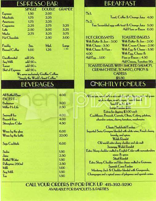 Melt - Leadville, CO menu_pic