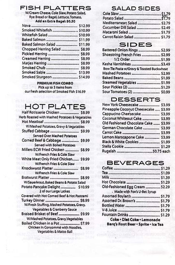 Miller's east coast west deli - San Francisco, CA menu_pic