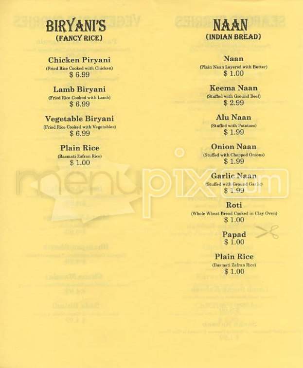 Naan-N-Curry - San Francisco, CA menu_pic