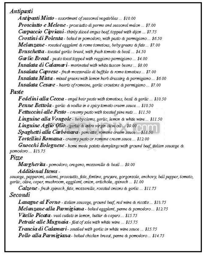 Nob Hill Cafe - San Francisco, CA menu_pic