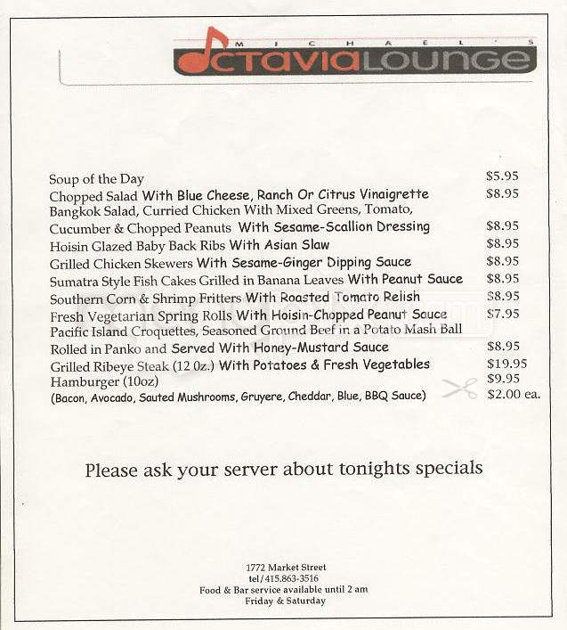 /100829/Michaels-Octavia-Lounge-San-Francisco-CA - San Francisco, CA