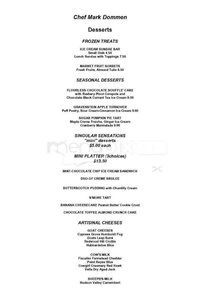 One Market Restaurant - San Francisco, CA menu_pic