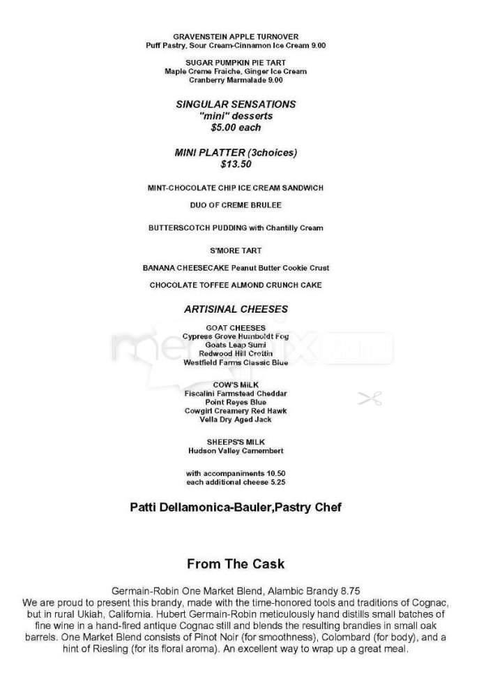 One Market Restaurant - San Francisco, CA menu_pic