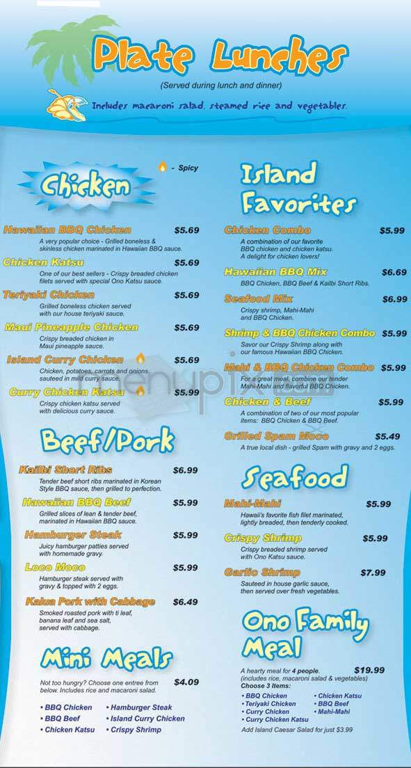 /179240/Ono-Hawaiian-BBQ-Menu-Chandler-AZ - Chandler, AZ