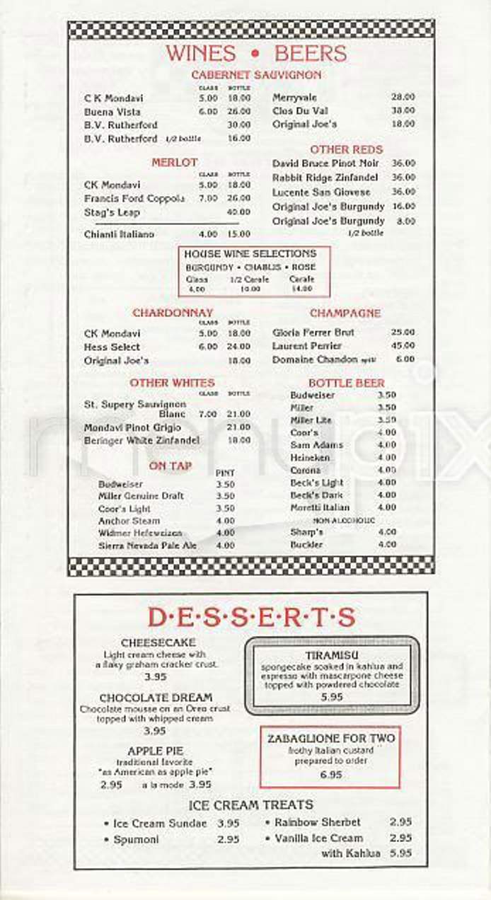 Original Joe's - Brandon, MB menu_pic