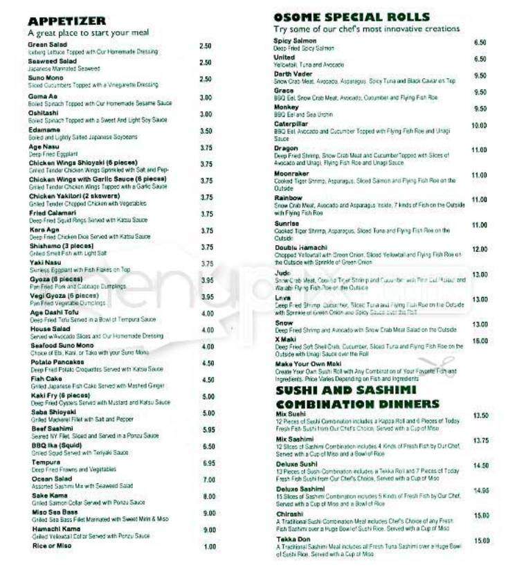 Osome - San Francisco, CA menu_pic