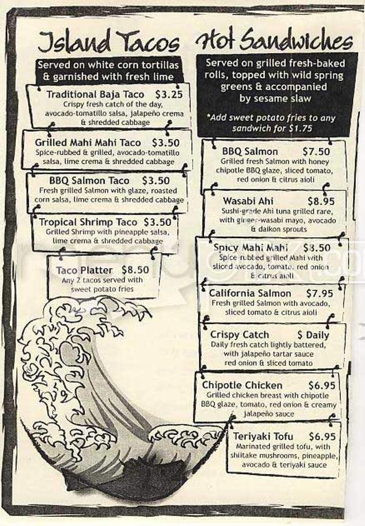 Pacific Catch - San Francisco, CA menu_pic
