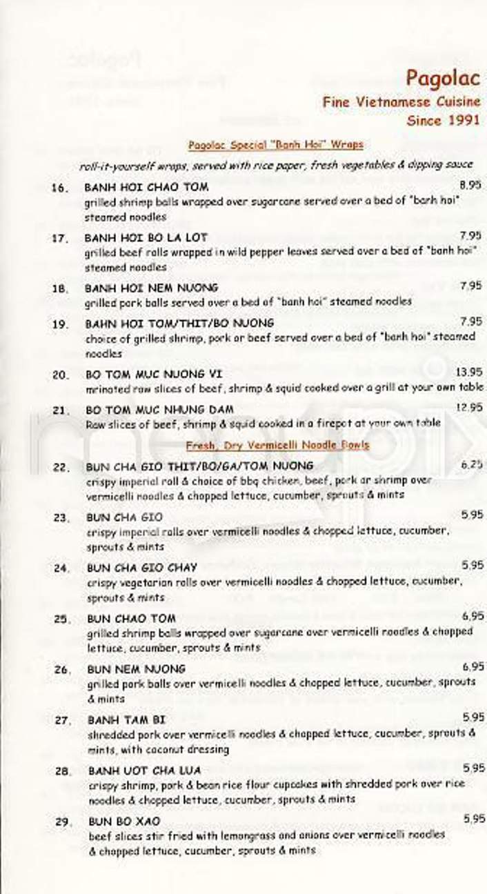 Pagolac - San Francisco, CA menu_pic