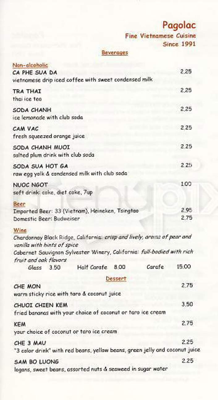 Pagolac - San Francisco, CA menu_pic