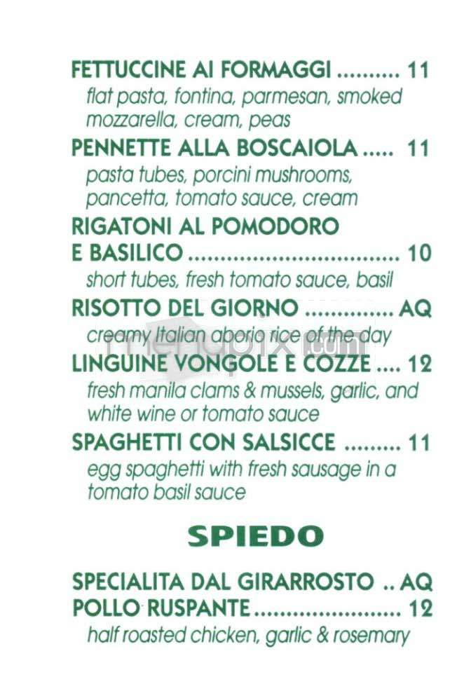 Pane E Vino - San Francisco, CA menu_pic