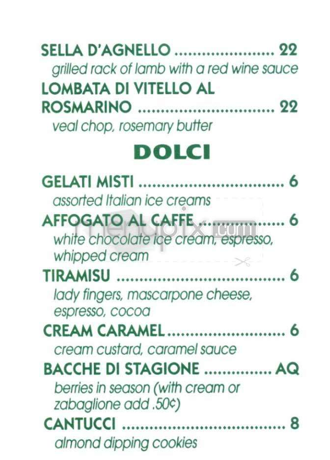 Pane E Vino - San Francisco, CA menu_pic