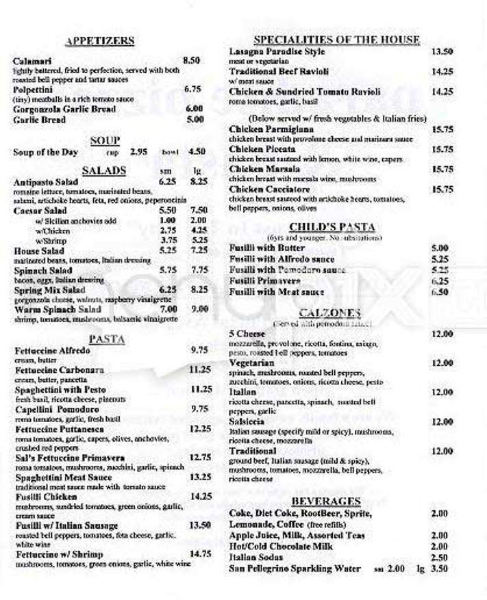 Paradise Pizza - Panama City Beach, FL menu_pic