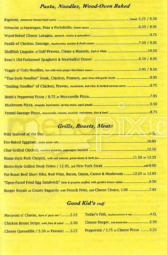 Park Chow - San Francisco, CA menu_pic