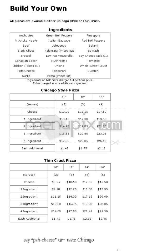Patxi's Pizza - Los Angeles, CA menu_pic