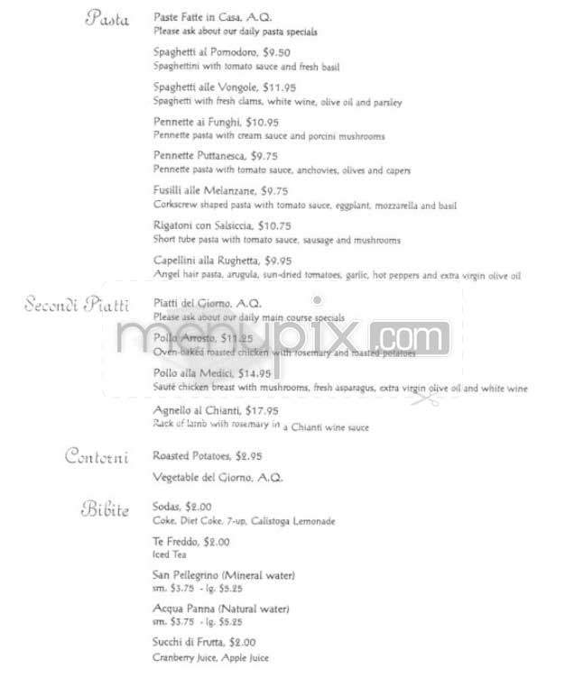 Pazzia Caffe Pizzeria - San Francisco, CA menu_pic